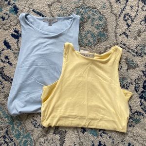 Blue and yellow soft body suits